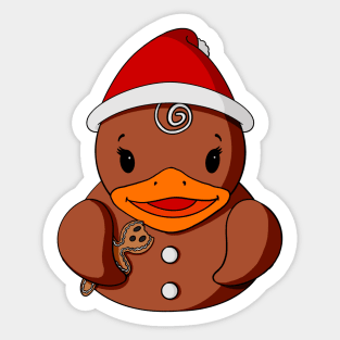 Gingerbread Rubber Duck Sticker